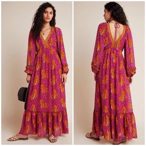 Anthropologie Dresses & Skirts - NWT Anthropologie + Farm Rio cheetah maxi dress